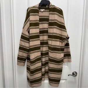 Target Knox Rose Olive & Beige Midi Length Cardigan Sweater